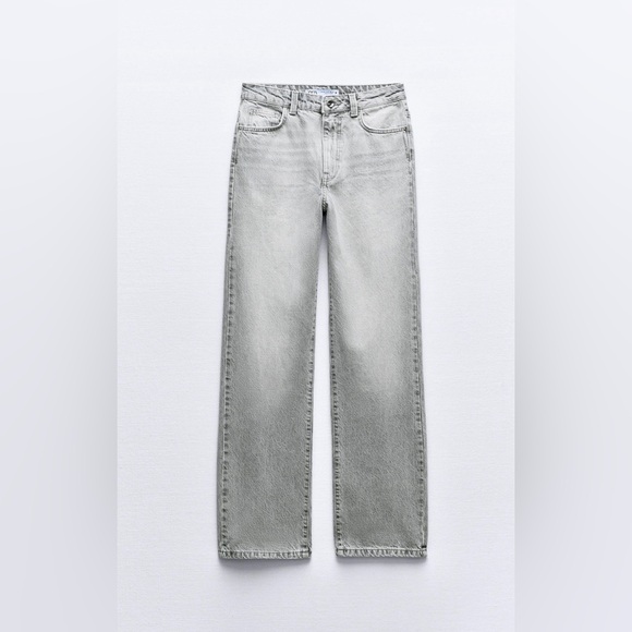 Zara high waist long length regular leg jeans - Picture 3 of 9